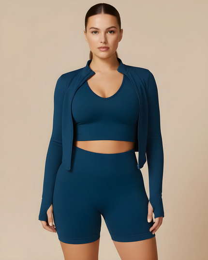 ZipFlex™ — Sculpting Yoga Jacket with Zip & Stand-up Collar