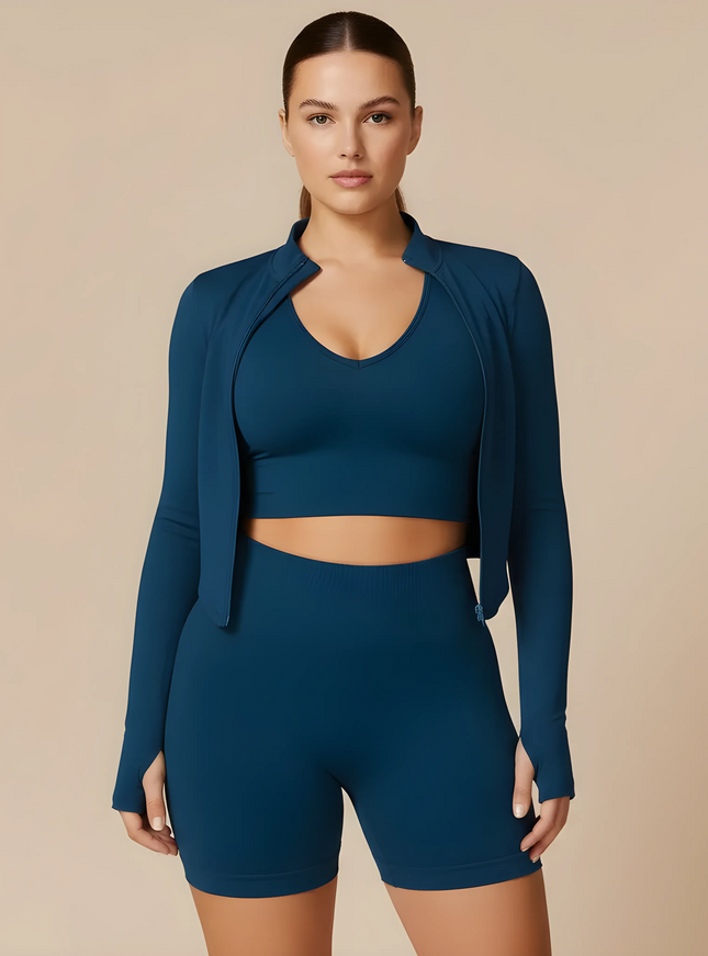 ZipFlex™ — Sculpting Yoga Jacket with Zip & Stand-up Collar