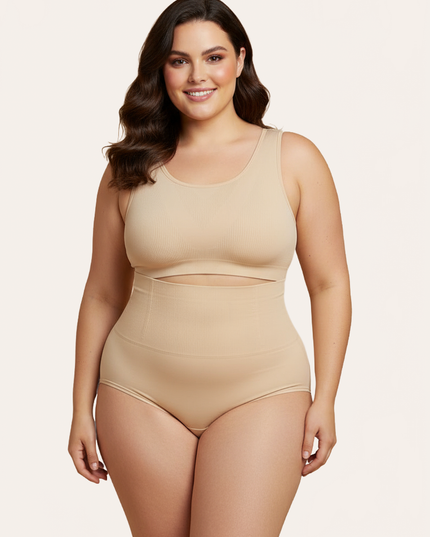 Anti-gravity Hip Lifting Tummy Slimming Breathable Plus Size Ladies' High-waist Panty