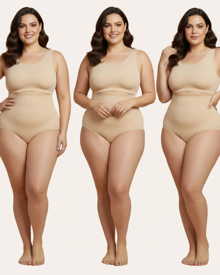 Anti-gravity Hip Lifting Tummy Slimming Breathable Plus Size Ladies' High-waist Panty